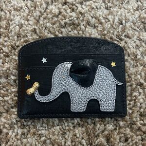 Kate spade Elephant Design Black Card Holder